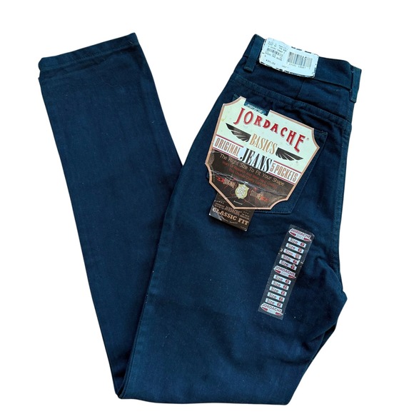 Jordache Denim - Jordache Basics Original Jeans Womens 6 Vintage High Rise Tapered Teal Green NEW